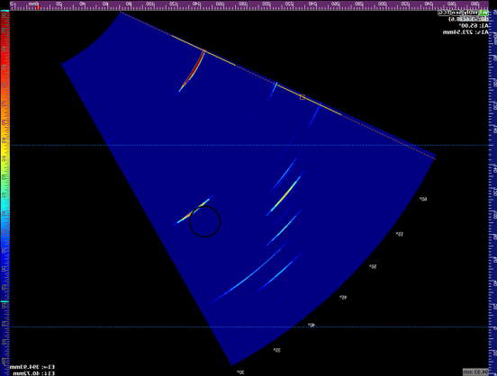 Figure 3 - No defects only geometrical reflections