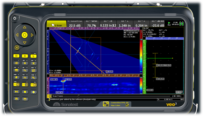 Fig. 2 – Scan Data on Veo3